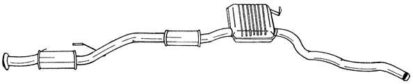 Средний глушитель выхлопных газов