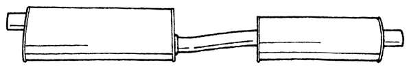 Средний глушитель выхлопных газов