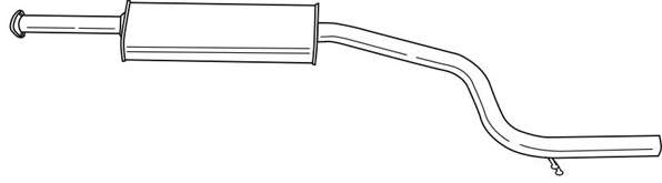 Средний глушитель выхлопных газов