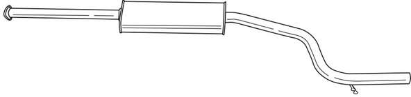 Средний глушитель выхлопных газов