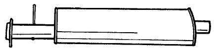 Средний глушитель выхлопных газов