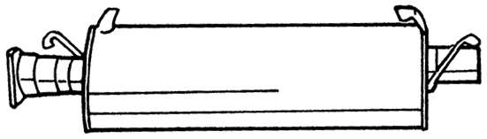 Средний глушитель выхлопных газов