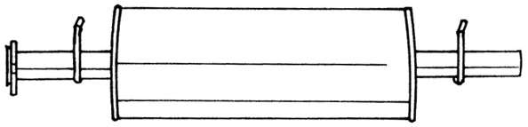 Средний глушитель выхлопных газов