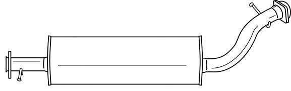 Средний глушитель выхлопных газов