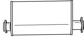 Средний глушитель выхлопных газов