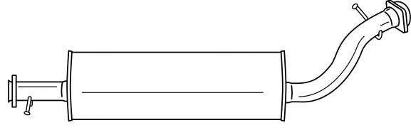 Средний глушитель выхлопных газов