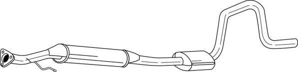 Средний глушитель выхлопных газов