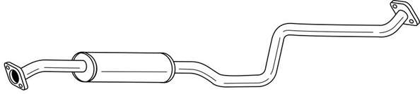 Средний глушитель выхлопных газов