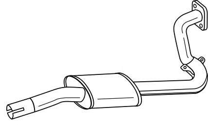 Средний глушитель выхлопных газов