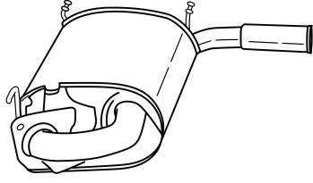 Глушитель выхлопных газов конечный