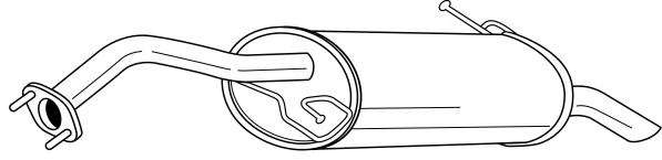 Глушитель выхлопных газов конечный