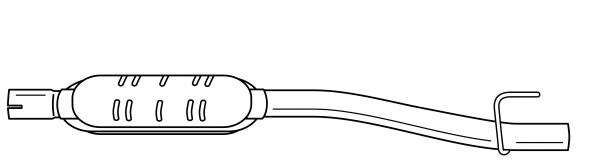 Средний глушитель выхлопных газов