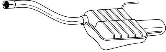 Глушитель выхлопных газов конечный