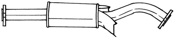 Средний глушитель выхлопных газов