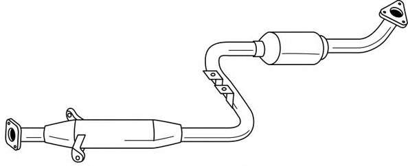 Средний глушитель выхлопных газов