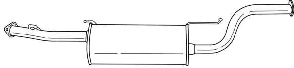 Средний глушитель выхлопных газов