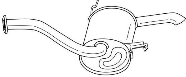 Глушитель выхлопных газов конечный