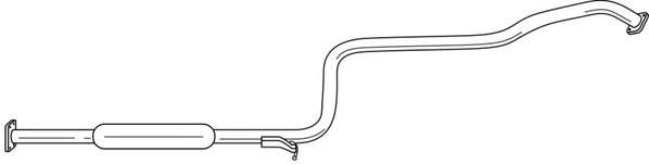 Средний глушитель выхлопных газов