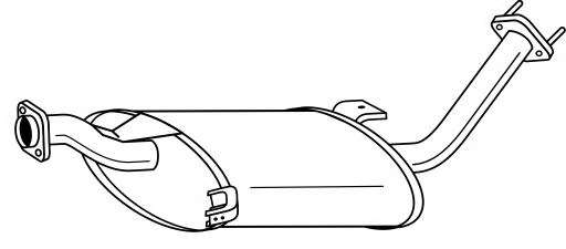 Средний глушитель выхлопных газов