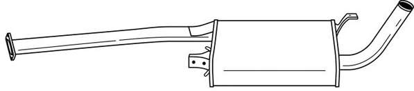 Средний глушитель выхлопных газов