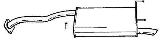 Глушитель выхлопных газов конечный