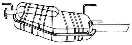 Глушитель выхлопных газов конечный