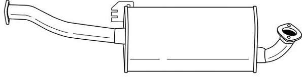 Средний глушитель выхлопных газов