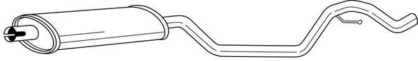 Средний глушитель выхлопных газов