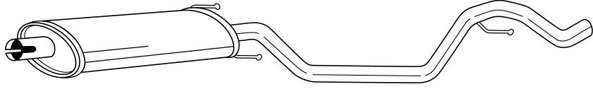 Средний глушитель выхлопных газов