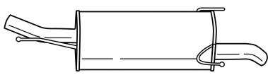 Глушитель выхлопных газов конечный