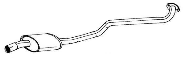 Средний глушитель выхлопных газов