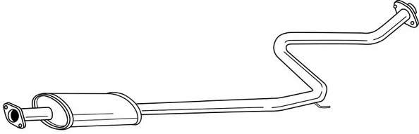 Средний глушитель выхлопных газов