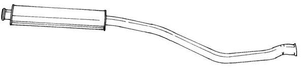 Средний глушитель выхлопных газов