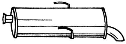 Глушитель выхлопных газов конечный