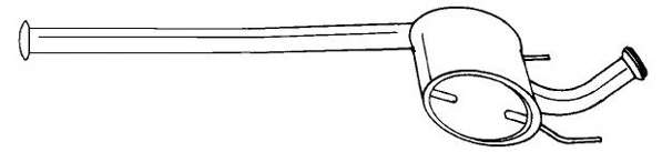 Средний глушитель выхлопных газов