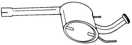 Средний глушитель выхлопных газов