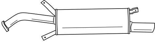 Глушитель выхлопных газов конечный