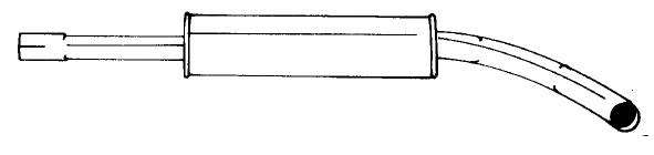 Средний глушитель выхлопных газов