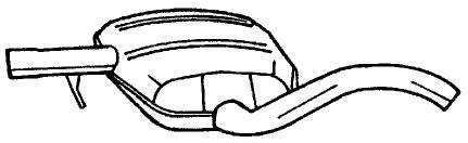 Средний глушитель выхлопных газов