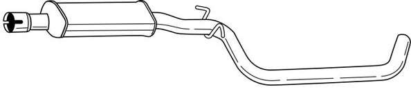 Средний глушитель выхлопных газов