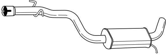 Средний глушитель выхлопных газов