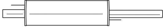 Средний глушитель выхлопных газов