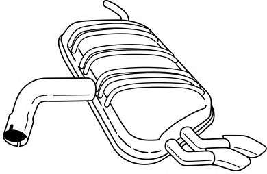 Глушитель выхлопных газов конечный