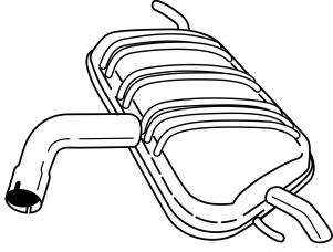 Глушитель выхлопных газов конечный