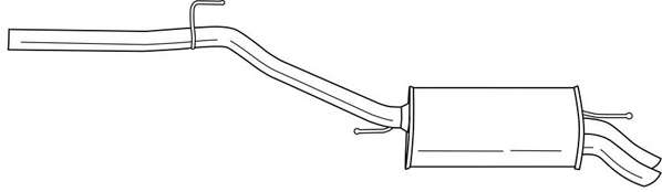 Глушитель выхлопных газов конечный