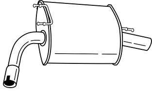 Глушитель выхлопных газов конечный