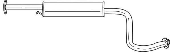 Средний глушитель выхлопных газов