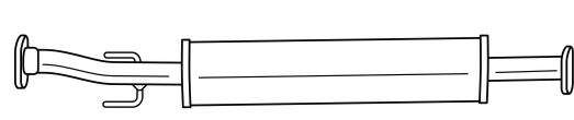Средний глушитель выхлопных газов
