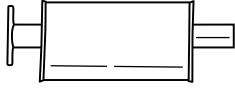 Средний глушитель выхлопных газов