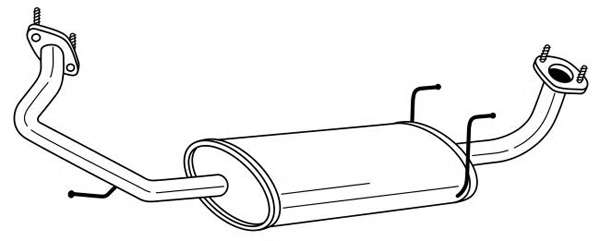 Средний глушитель выхлопных газов